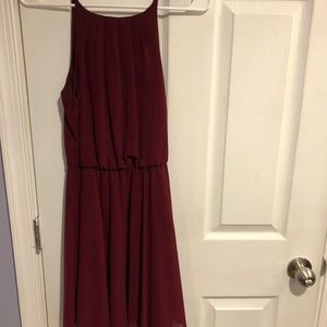 Francesca’s red midi dress